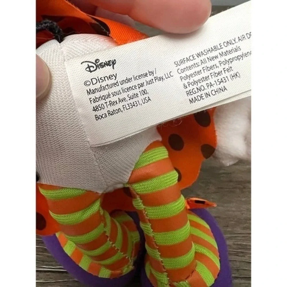 Disney Minnie Mouse Halloween Plush with Orange Purple Black Polka Dots 10